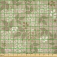 thumbnail image 2 of Ambesonne Floral Fabric by the Yard Microfiber, Daisies Romantic Ornate, 1 Yard, Tan Pink Cream, 2 of 2