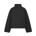 thumbnail image 5 of Kezqiaxn Women's Coats Fashion Long Sleeve Button Stand Collar Winter Loose Casual Jacket Lounge Outwear Cute Clothes Black M, 5 of 6