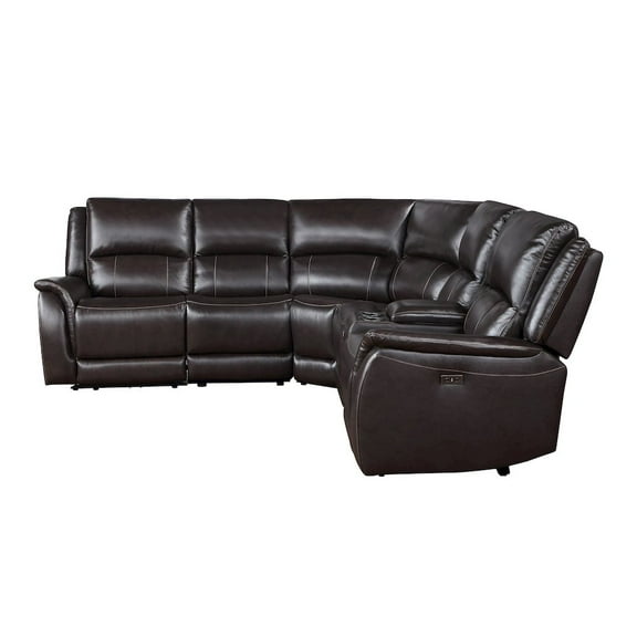 Steve Silver Alexandria Leather 6pc Power Sectional
