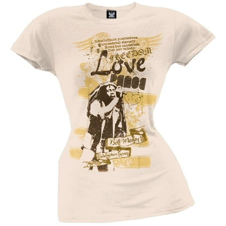 Bob Marley Tee Shirts - Bob Marley - Lyrics Juniors T-Shirt