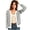 White women striped cardigan a1, variant on thefmos Women's Fall Long Sleeve Button Down Open Front Cardigan Striped Casual Knit Tops Dressy Basic Coats for Winter Vacation Outfits, White S