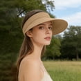 thumbnail image 2 of FUZHIQ Minimalist Wide Brim Sun Visor Hat for Women, Foldable UPF 50+ UV Protection Cap, Lightweight All-Match Hat for Summer Commute Hiking Beach Daily Wear, 2 of 5