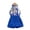 Blue, variant on WOLLED Toddler Kids Halter Neck Cami Crop Tops and Floral Shorts Sets for Girls 2 Piece Summer Casual Shorts Outfits 4-7T