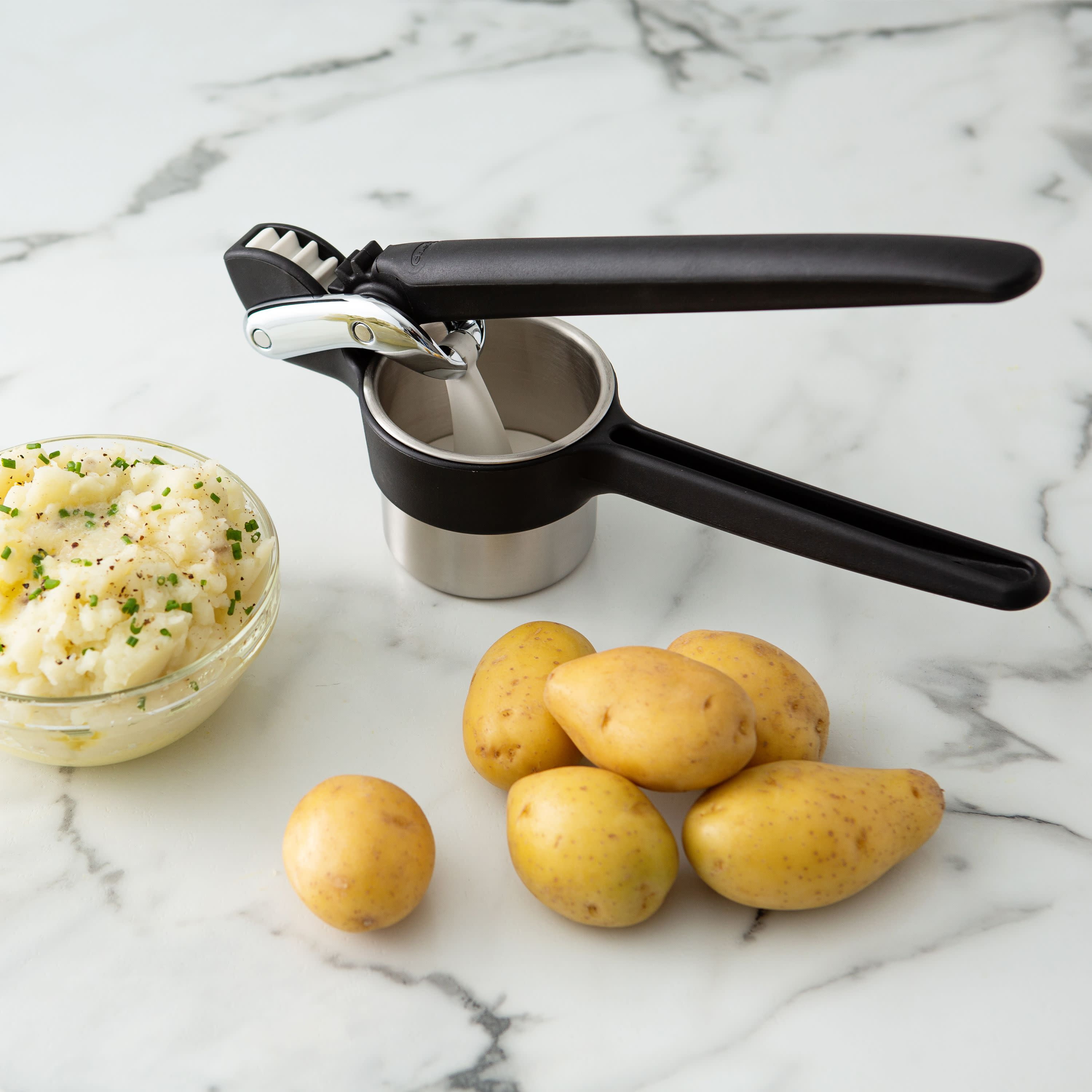 Chef'n Potato Ricer Press, Stainless Steel, Dishwasher Safe on Food52