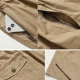 thumbnail image 6 of Mens Elastic Waist Pants for Seniors, Zipper-Pocket Durable Cargo Pants, High Waist Stretch Cotton Pull On Dress Pant Elderly, 6 of 8
