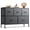 Dark Gray-11.73"D x 39.37"W x 26.57"H, variant on Dresser For Bedroom With 5 Drawers  Wide Chest Of Fabric Storage Organizer Unit Bins Closet Living Room Hallway Floral Painted