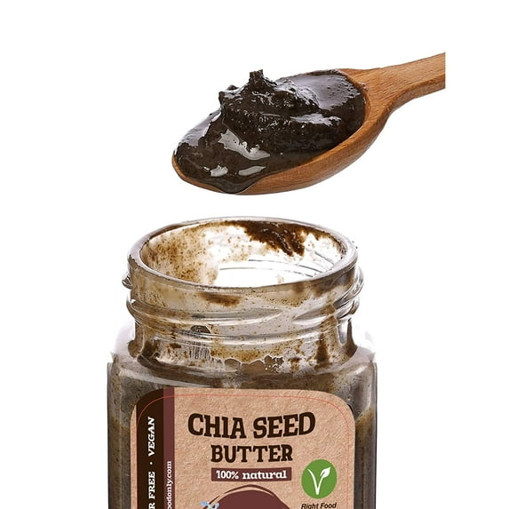 Chia Seed Butter | Non-GMO | No Sugar Added | Vegan | 1 Ingredient | Rich in Fiber | Proteins & Omega 3 6 9
