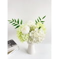thumbnail image 4 of Nvzi 3 Pcs 21in Artificial Hydrangea Flower Large Natural Lifelike Real Touch Hydrangea Flower(White), 4 of 4