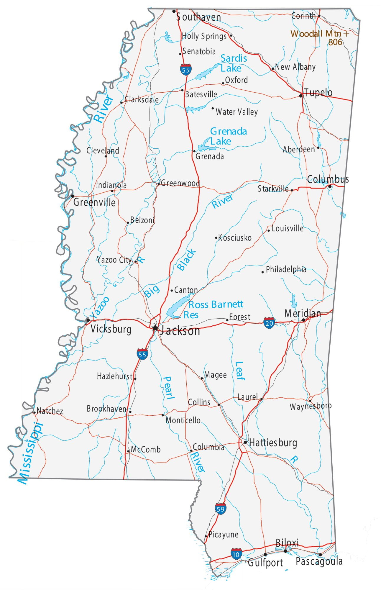 Mississippi Map Roads Cities Large MAP Vivid Imagery 12 Inch BY Mississippi Map Roads Cities Large MAP Vivid Imagery 12 Inch BY