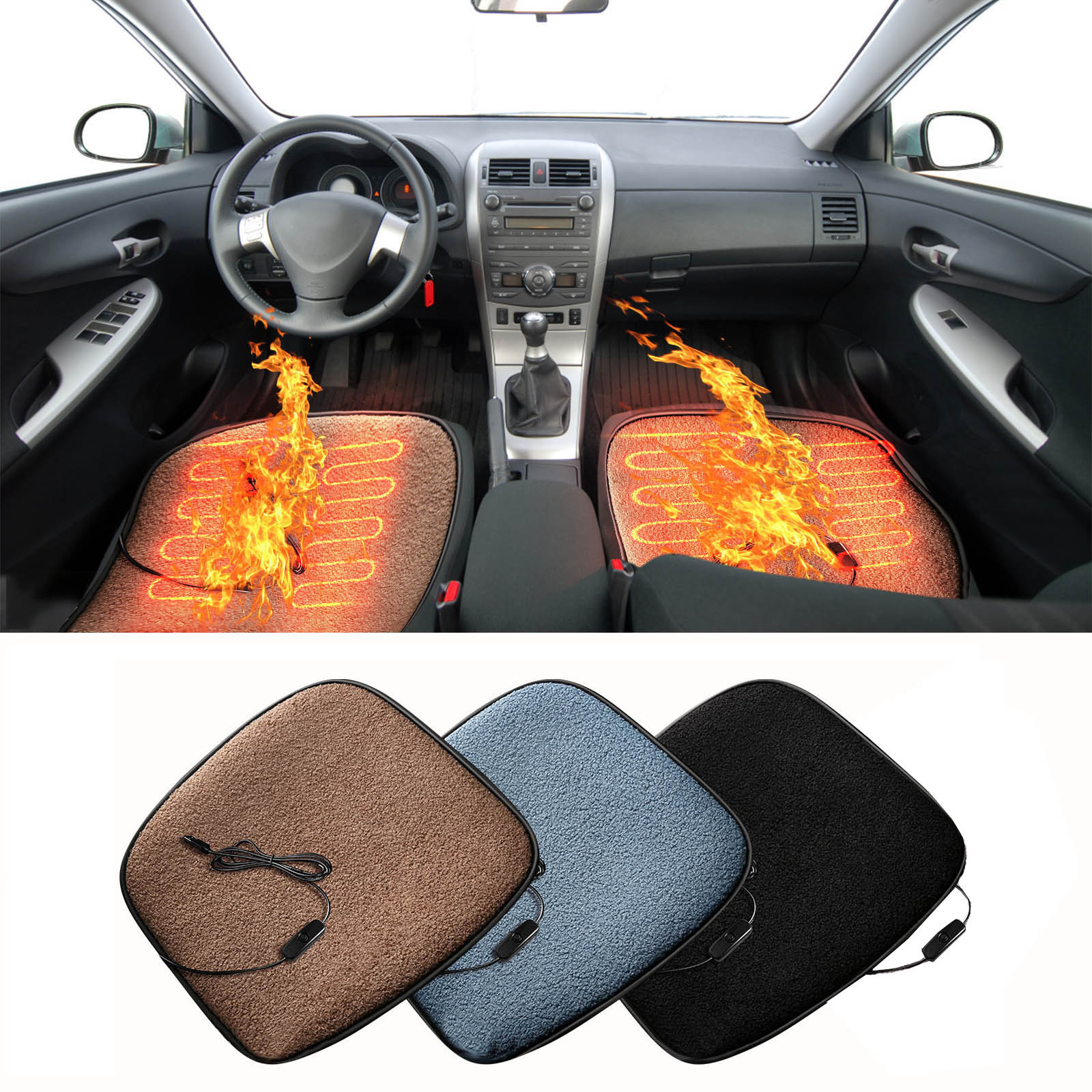 Coussin Chauffant Électrique Siège Bureau 9 Niveaux - Télécommande & Lavable