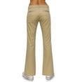 thumbnail image 3 of KHAKI & BLUE Women's Work Pants – Low Rise Flared Leg Bootcut Casual Trousers with Pockets, 3 of 7