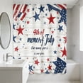 thumbnail image 6 of Tuvgenk Plastic Shower Curtain 70.86x35.43in Multicolor Patriotic Bathroom Curtain Washable Hooks Decor Soft, 6 of 6