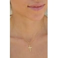 thumbnail image 2 of 18K Gold Vermeil Cross Pendant W/ Chain, 2 of 2