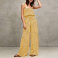 thumbnail image 6 of Iyufng Striped Summer Outfits for Women 2 Piece Spaghetti Straps Top Wide Leg Pants Suit, 6 of 7