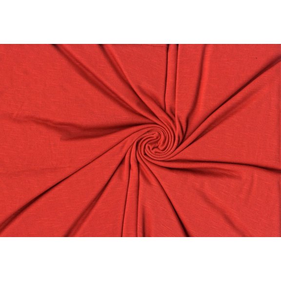 Jersey Slub Rayon Knit Fabric - Soft Stretch Sewing Apparel Craft (RUST, ByYard)