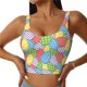 thumbnail image 1 of Balery Colorful Easter eggs Sujetadores deportivos con espalda cruzada para mujer, acolchados, sin costuras, de alto impacto, ideales para yoga, gimnasio, entrenamiento y fitness.-Large, 1 of 8