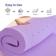 thumbnail image 4 of Arctus 4" Cal King Size Memory Foam Mattress Topper Ventilated Soft Mattress Pad, Bed in a Box, CertiPUR-US Certified, Purple, 4 of 9