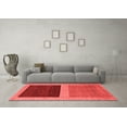 thumbnail image 3 of Ahgly Company Machine Washable Indoor Rectangle Abstract Red Modern Area Rugs, 7' x 10', 3 of 4