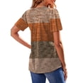 thumbnail image 4 of Fantaslook Blouses for Women Dressy Casual V Neck Pleated Tunic Tops Summer Short Sleeve Boho Shirts, 4 of 7