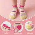 thumbnail image 4 of Toddler Socks Girls, Non Slip 12 Pairs Kids Ankle Socks with Grippers for 1-7 Years Children(02 Girls,5-7 Years), 4 of 7