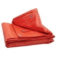 Harpster Tarps 20' x 20' High Visibility Orange 3.3 oz. Poly Tarp 8 Mil