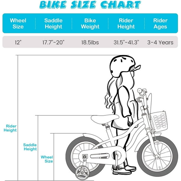 Height What Size Bike For Year Old Girl Kids Bicycle For What Size