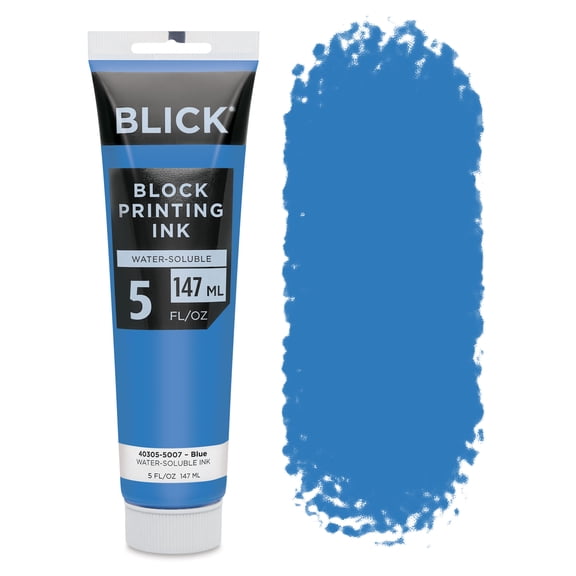 Blick Water-Soluble Block Printing Ink - Blue, 5 oz Tube