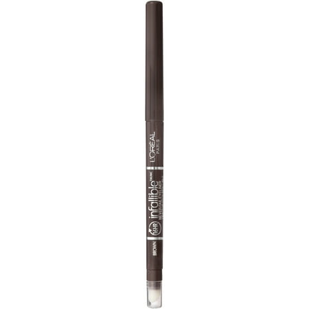 L'Oreal Paris Infallible Never Fail Pencil Eyeliner with Built in Sharpener, Brown