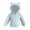 Sky Blue, variant on Boys Fleece Jacket, Soft Comfort Loose Fit Long Sleeve Winter Warm Cute Hooded Coat Green 12M