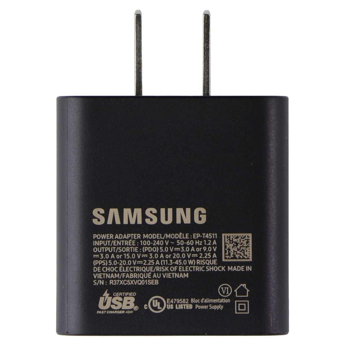 Samsung EP-T4511XBEGUS 45w Ta 5a Usb-c Cable Black Adap