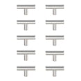 thumbnail image 2 of Elegant Decor PL400-1-NK-10PK Quinn Multipack T Bar Pull, Brushed Nickel - Pack of 10, 2 of 7