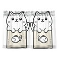thumbnail image 7 of Yayeee Kitchen Curtains Light Filtering 27"x24" Rod Pocket Short Cafe Window Panel, Beige Chubby Cat, 7 of 7