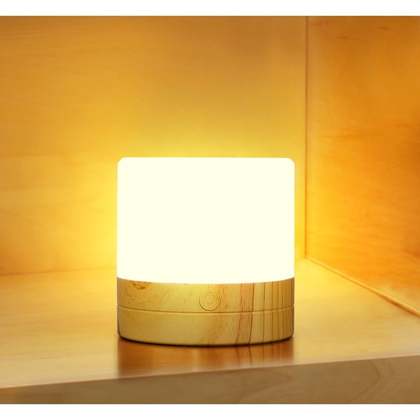 Luz de ambiente colorida, luz de noche USB, luz de noche LED de carga táctil para exteriores, luz de camping