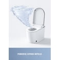 thumbnail image 2 of Smart toilet with auto flush, foot sensor flush, heated seat, warm water, warm air drying, remote Control (Grey+White), 2 of 8