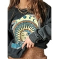 thumbnail image 4 of ZAXARRA Femmes? S Vintage Peinture Impression Pull à Manches Longues Sweatshirt, 4 of 10