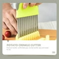 Topboutique Crinkle Cutter,Wavy Knife Potato Cutter,Stainless Steel
