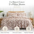 thumbnail image 2 of Southshore Fine Living Vilano Oversized Duvet Cover Set, Khari Rust Duvet Cover, Full/Queen - Ultra-Soft Microfiber Bedding Set with Zipper Closure, Easy Care - 1 Duvet, 2 Shams, 2 of 9