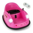 thumbnail image 1 of Costway Auto Tamponneuse pour Enfants avec Télécommande Rotation à 361 Degrés Lumière DEL Rose, 1 of 10