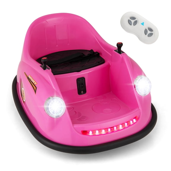 Infans Ride on Bumper Car for Kids with Remote Control 360 Degree Spin LED Light
