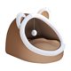 thumbnail image 3 of Cama para gatos, caseta para cachorros, casa para perros, cama para dormir para gatos con pelota de juguete, antideslizante, portátil Marrón Yuyangstore  Cama para gatitos de felpa, 3 of 8