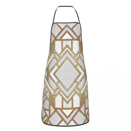 

Unisex Art Geometric Abstract Pattern Kitchen Chef Cooking Baking Apron Women Men Geometry Tablier Cuisine for Gardening