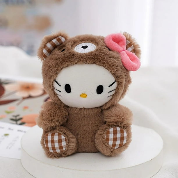 Sanrio-Llavero de peluche de Hello Kitty, colgante de Animal de dibujos animados, decoración de mochila, My Melody, Kuromi, Cinnamoroll, conejo Fivean unisex