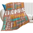 thumbnail image 5 of Personalized Blanket for Adults Kids Personalized Name Blanket Custom Blanket with Name Gift for Christmas Birthday Valentines Day (Color -4), 5 of 5