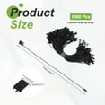 thumbnail image 2 of Uxcell 1000pcs Polyester Hang Tag String (6.7") - Plastic Snap Lock Pin Loop Black, 2 of 6