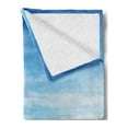 thumbnail image 2 of Balinese Soft Flannel Fleece Blanket, Uluwatu Building Bali Indonesia Seacoast Cliff Horizon Summer Seascape Nature, Cozy Plush for Indoor and Outdoor Use, 70" x 90", Green and Blue, by Ambesonne, 2 of 5