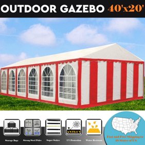 40 X20 Pe Green White Tent Heavy Duty Wedding Canopy Carport