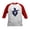 Red/White, variant on CafePress - The Face Of An Evil Kids Baseball T Shirt - Kids Cotton Baseball Jersey, 3/4 Sleeve Shirt