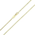 thumbnail image 3 of Decadence 14K Yellow Gold Solid 1.50mm Diamond Cut Rope Chain with Lobster Claw Clasp | 16" Necklace | Italian Gold Necklaces | Solid Rope Chains for Men and Women, 3 of 5