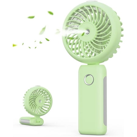 

Portable Handheld Misting Fan 4000mAh USB Rechargeable Personal Foldable Fan with Water Tank Battery Operated Spray Water Mist Fan Makeup Small Face Steamer for Travel Outdoors Office matcha