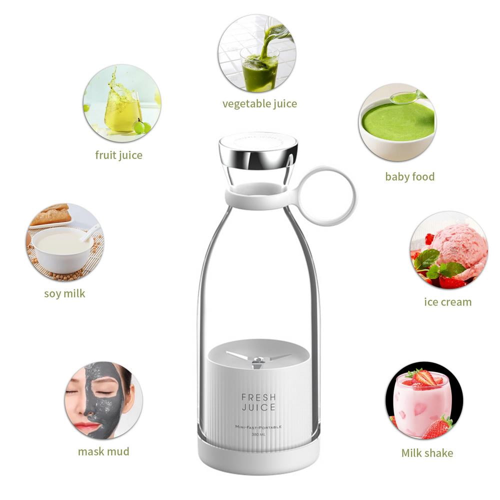 Blendere de dimensiuni personale Fovolat Storcator electric mic Storcator electric de suc Mini Mixer mic de fructe Storcator cu lame 3D din otel inoxidabil pentru calatorie Sala de fitness in aer liber uimitor